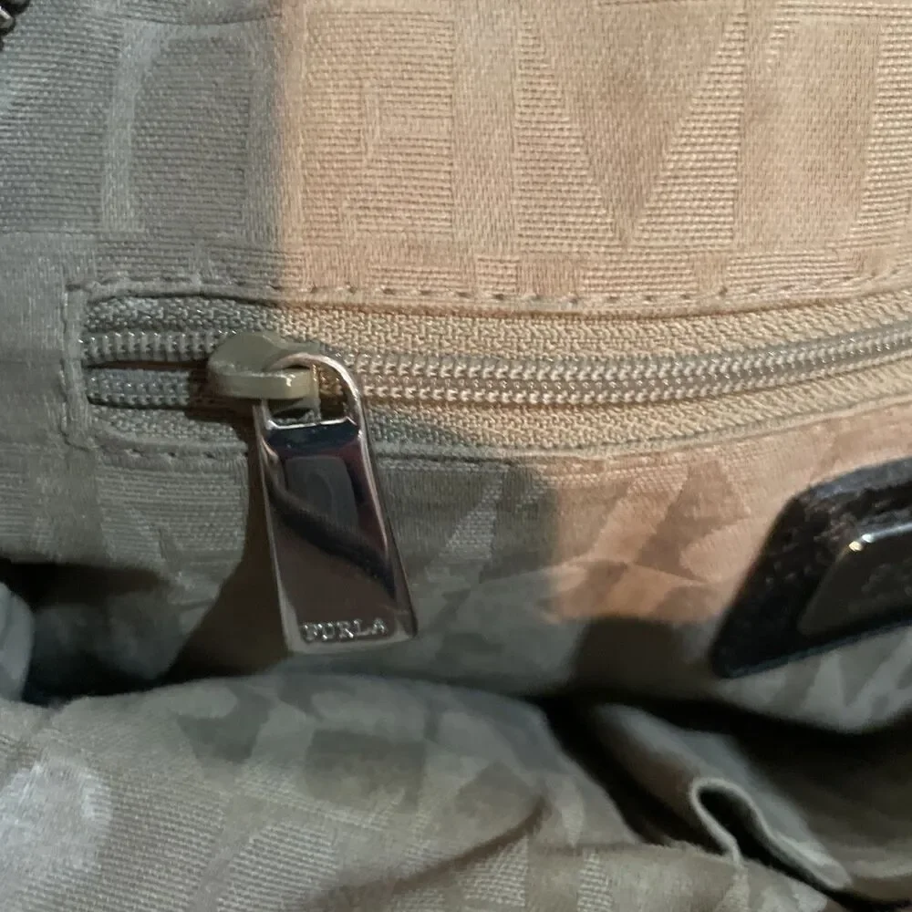 furla handbag crossbody used leather